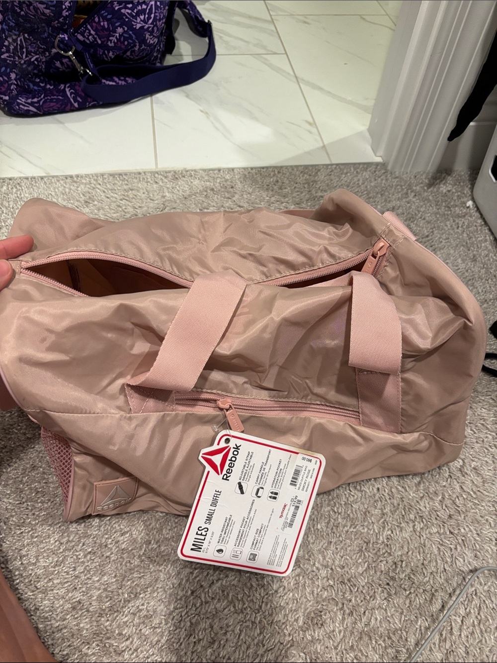 Reebok Pink Travel Duffel Bag